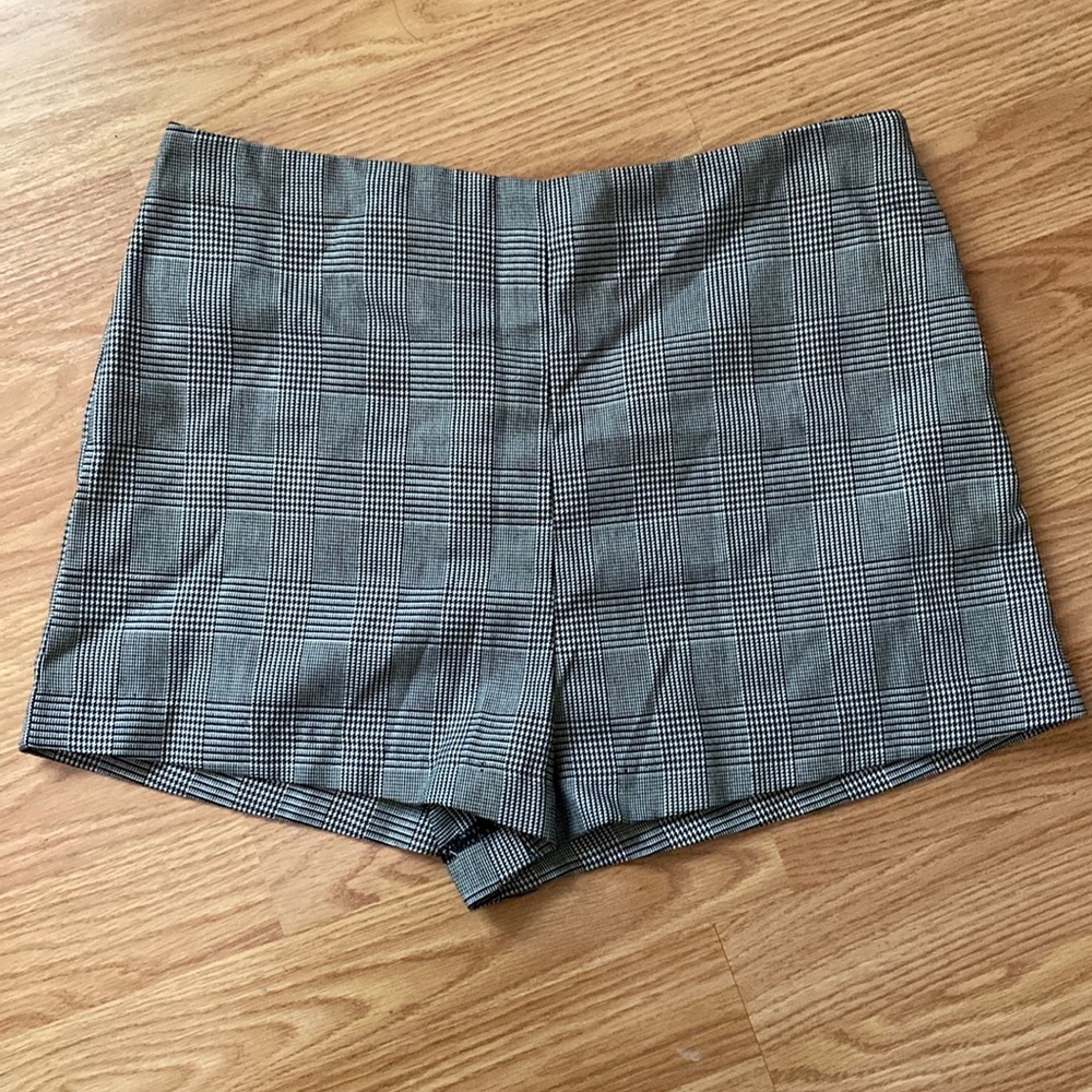 Black and white shorts